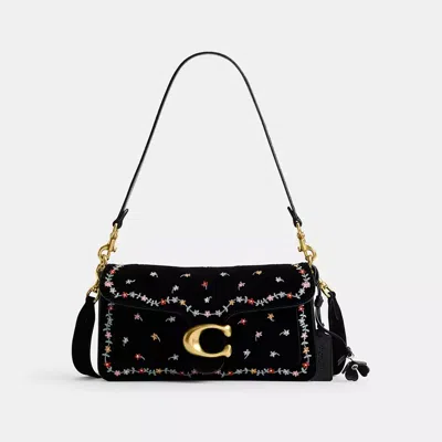 Coach Tabby Schultertasche 26 Mit Filigraner Stickerei In Black