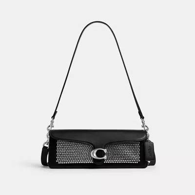 Coach Tabby Schultertasche 28 Mit Kristallen In Black