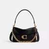 Coach Tabby Schultertasche Mit Kette In Black