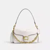 Coach Tabby Schultertasche Mit Kette In White