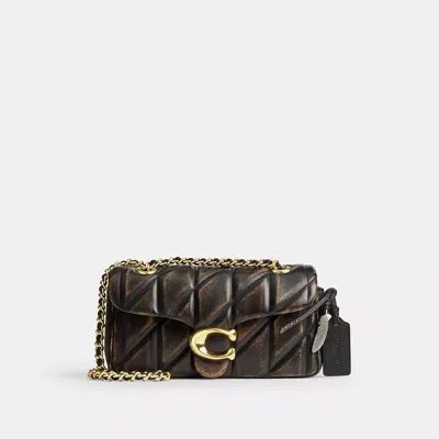 Coach Tabby Shoulder Bag 20 In Loved Leather With Quilting In Multi