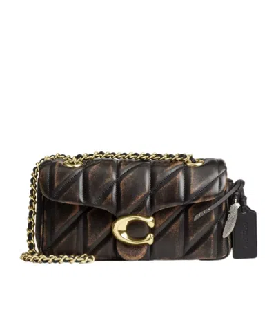 Coach Tabby Shoulder Bag 20 In Loved Leather With Quilting In Multi