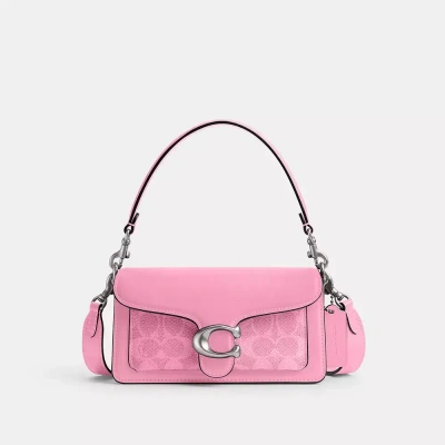 Coach Tabby Shoulder Bag 20 In Signature Canvas In Pink