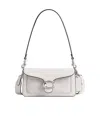 Coach Tabby Shoulder Bag 20 In Signature Canvas In Silver/white Chalk