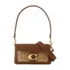 Coach Coated Canvas Signature Tabby Shoulder B In Brown