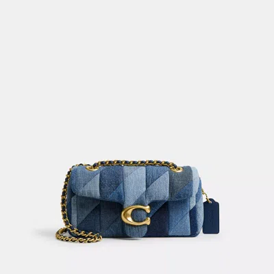 Coach Tabby Shoulder Bag 20 With Patchwork Quilting In Blue