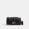 Coach Tabby 20 Crystal Rivet Quilted Leather Shoulder Bag In Silver/black