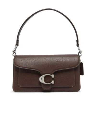 Coach Tabby 26 Logo Plaque Shoulder Bag In Brown