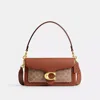 Coach Tabby Shoulder Bag 26 In Signature Canvas In Brass/tan Caramel