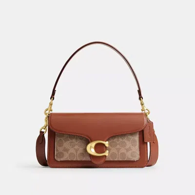 Coach Tabby Shoulder Bag 26 In Signature Canvas In Brass/tan Caramel