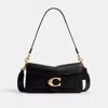 Coach Tabby Leather Shoulder Bag In Black