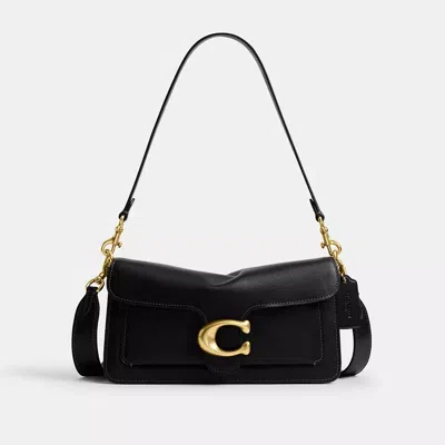 Coach Tabby Leather Shoulder Bag In Black