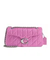 Coach Tabby 20 Quilted Fuchsia Leather Shoulder Bag In Pink