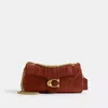 Coach Quilted Suede Tabby Shoulder Bag 20 With In Brown