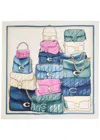 Coach Tabby Silk Scarf In Blue