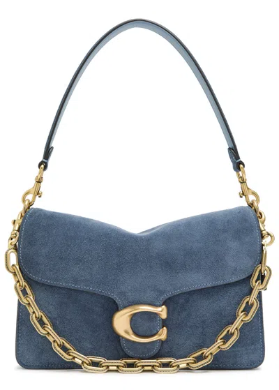 Coach Tabby Suede Shoulder Bag In Blue