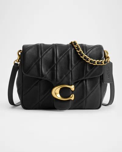 Coach Tabby Time Square Quilted Washed Leather Shoulder Bag In Pink