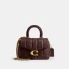 Coach Tabby Top Handle Bag With Quilting In Multi