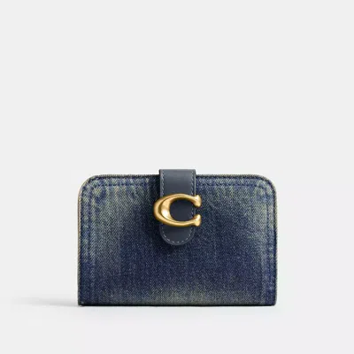Coach Tabby Wallet In Loved Denim