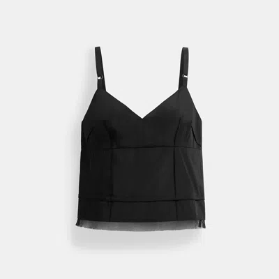 Coach Taffeta Top In Black