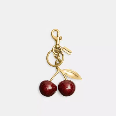 Coach Cherry Bag Charm In Red