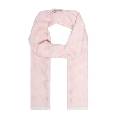 Coach Tassel Scarf In Pink