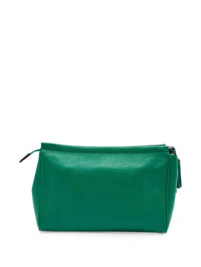 Pre-owned Coach Tassel-detail Clutch Bag In Green
