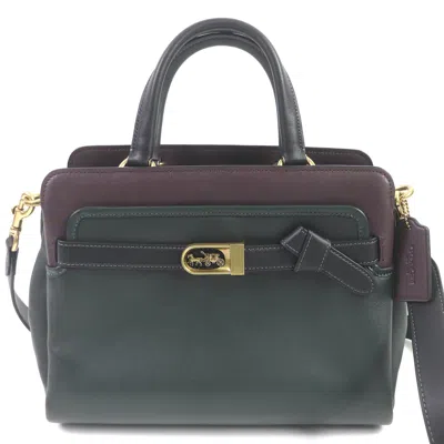 Coach Tate Carryall 29 Leather Handbag In Green
