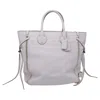 Coach Tatum Tall Tote Bag In White Leather In White