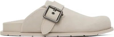 Coach Taupe Buckle Clogs In Steam