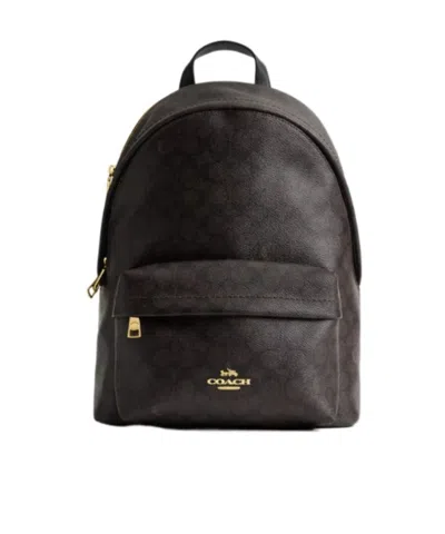 Coach Taylor Small Backpack In Signature Canvas In Pink
