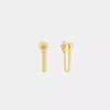 Coach Tea Rose Chain Earrings