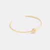 Coach Tea Rose Cuff Bracelet In Yellow