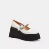 Coach Tea Rose Platform Mary Jane In White