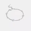 Coach Tea Rose Station Linear Bracelet In Metallic
