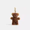 Coach Teddy Bear Plushie Bag Charm In Shearling