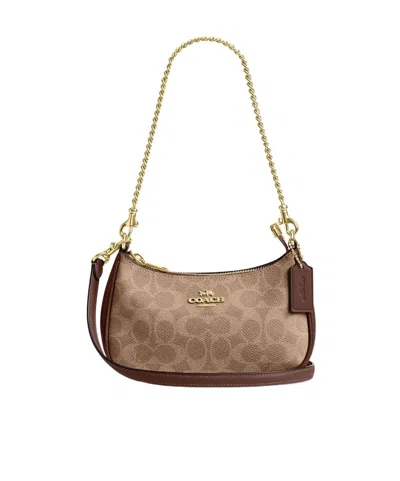 Coach Teri Mini Crossbody Bag In Tan/brown