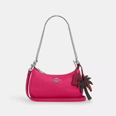 Coach Teri Mini Crossbody Bag With Palm Tree Charm In Pink