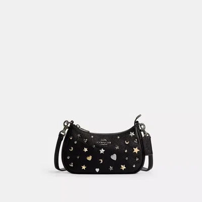 Coach Teri Mini Crossbody Bag With Rivets In Black