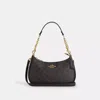 Coach Teri Shoulder Bag In Signature Canvas In Beige