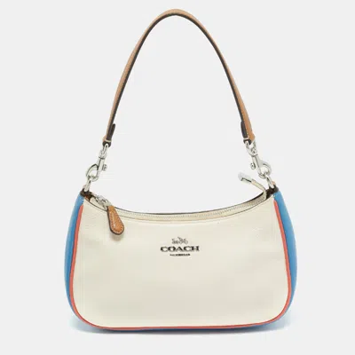 Coach Teri Tricolor Leather Shoulder Bag In Multi
