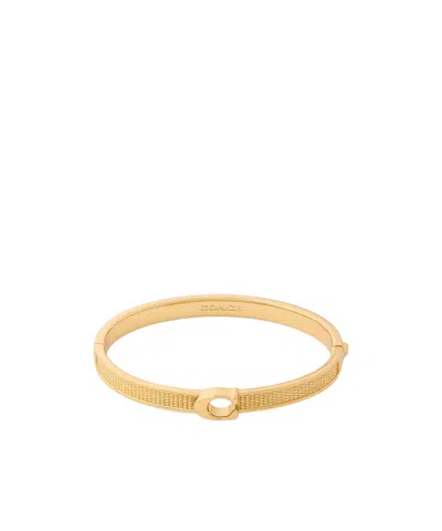 Coach Logo-plaque Bracelet In Transparent