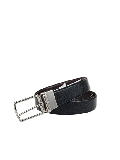 Coach Textured Leather Belt In Black