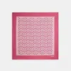 Coach Textured Signature Print Silk Square Scarf In Pink