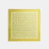 Coach Textured Signature Print Silk Square Scarf In Yellow
