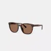 Coach Textured Square Sunglasses In Brown