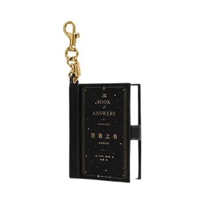 Pre-owned Coach The Book Of Answers By Carol Bolt Book Bag Charm 'brass/multicolor' | Multi-color | Men's Size