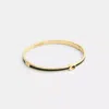 Coach Thin Enamel Signature Hinged Bangle In Multi
