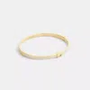 Coach Thin Enamel Signature Hinged Bangle In Multi