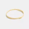 Coach Thin Signature Hinged Bangle In Gold